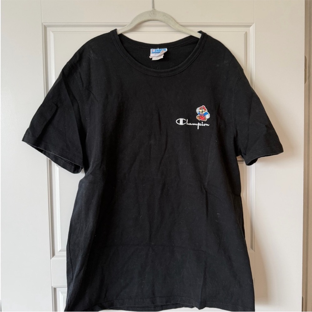 Mario Champion Black Graphic T-Shirt